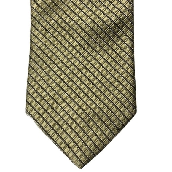 Michael Kors Black Label Gold 100% Silk Tie-Made in the USA - Picture 5 of 6